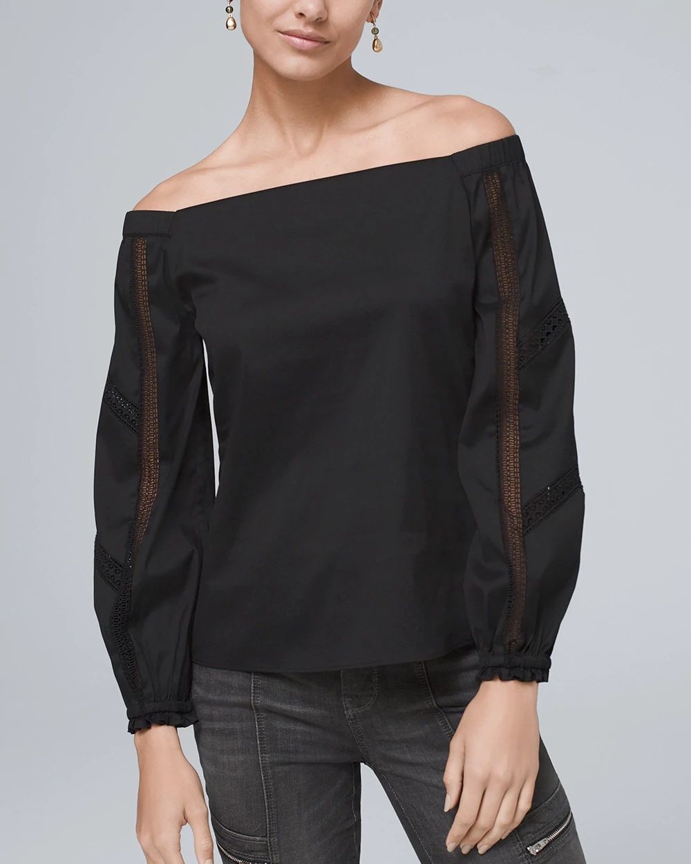 White house black market off the shoulder top shop